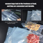 +PE Plastic Heat Seal Disposable Silk Screen Printed Vacuum Cooked Food Bags 28x38cm for Food Storage and Freezing