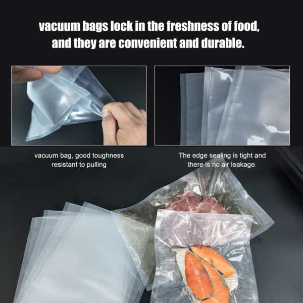 Vacuum Sealer Bags Industrial Chamber Heat Seal Food Grade Freezer Storage Offset Printing PE Disposable Plastic Packing 7*12cm